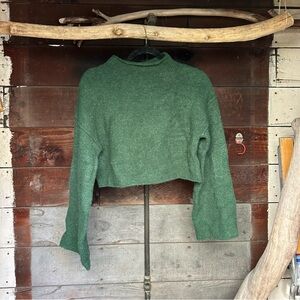 Free People Crop Turtleneck Sweater